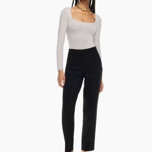 Babaton Contour Squareneck Longsleeve Bodysuit SZ MD Opal Grey